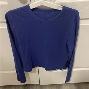 Women's Blue Long Sleeve Top